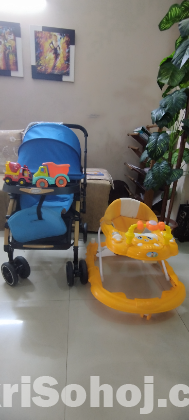 Baby stroller/Trolly +Baby Walker